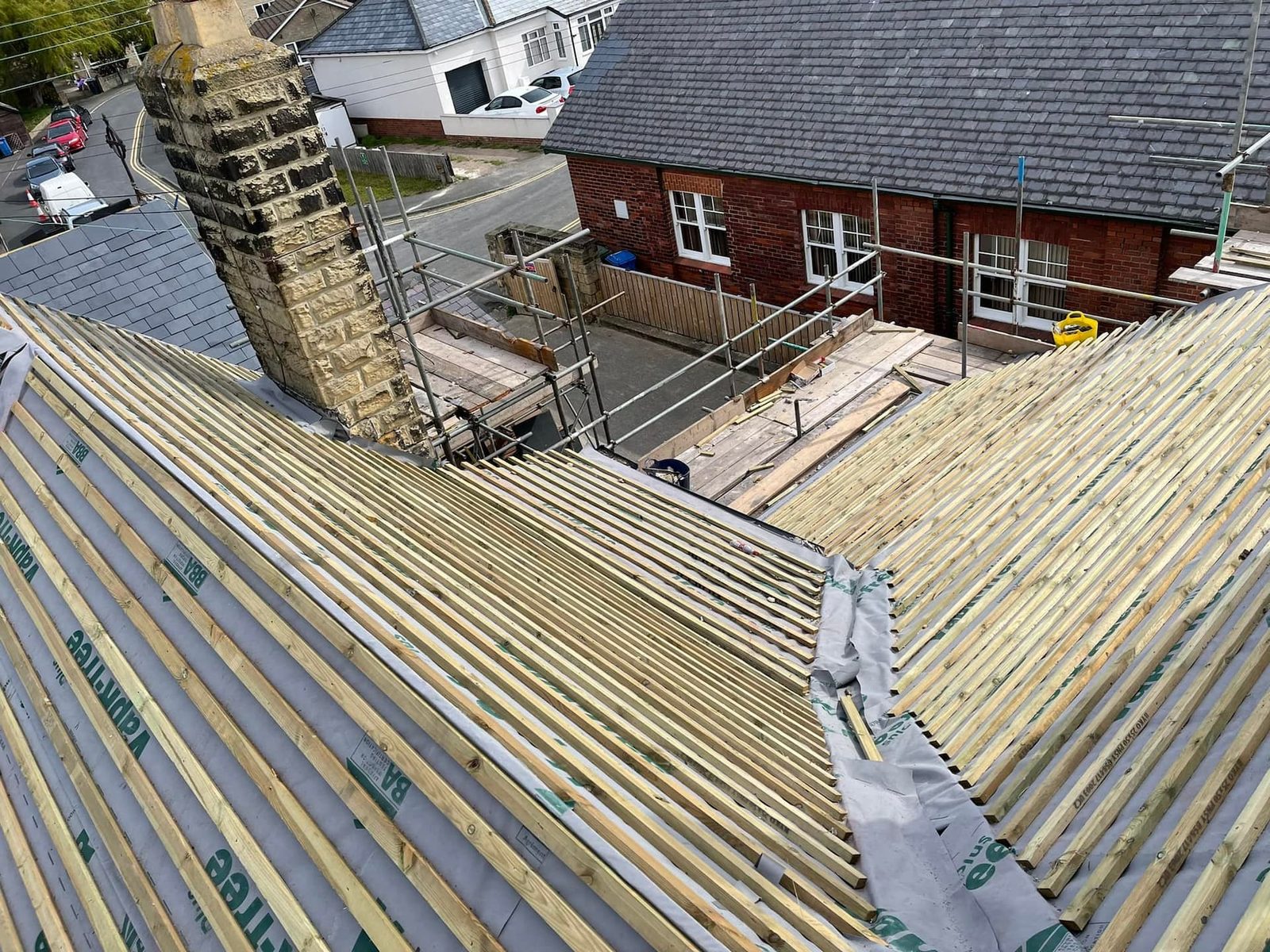 Natural slate roofing