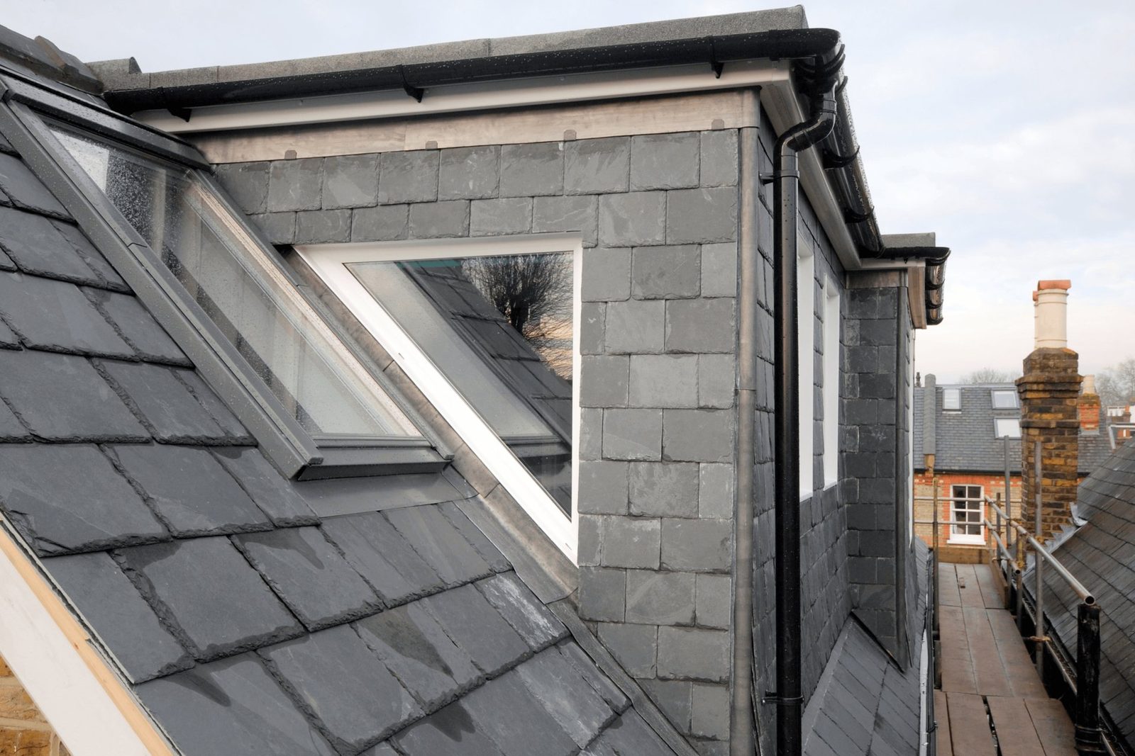 A loft space being converted into a habitable room