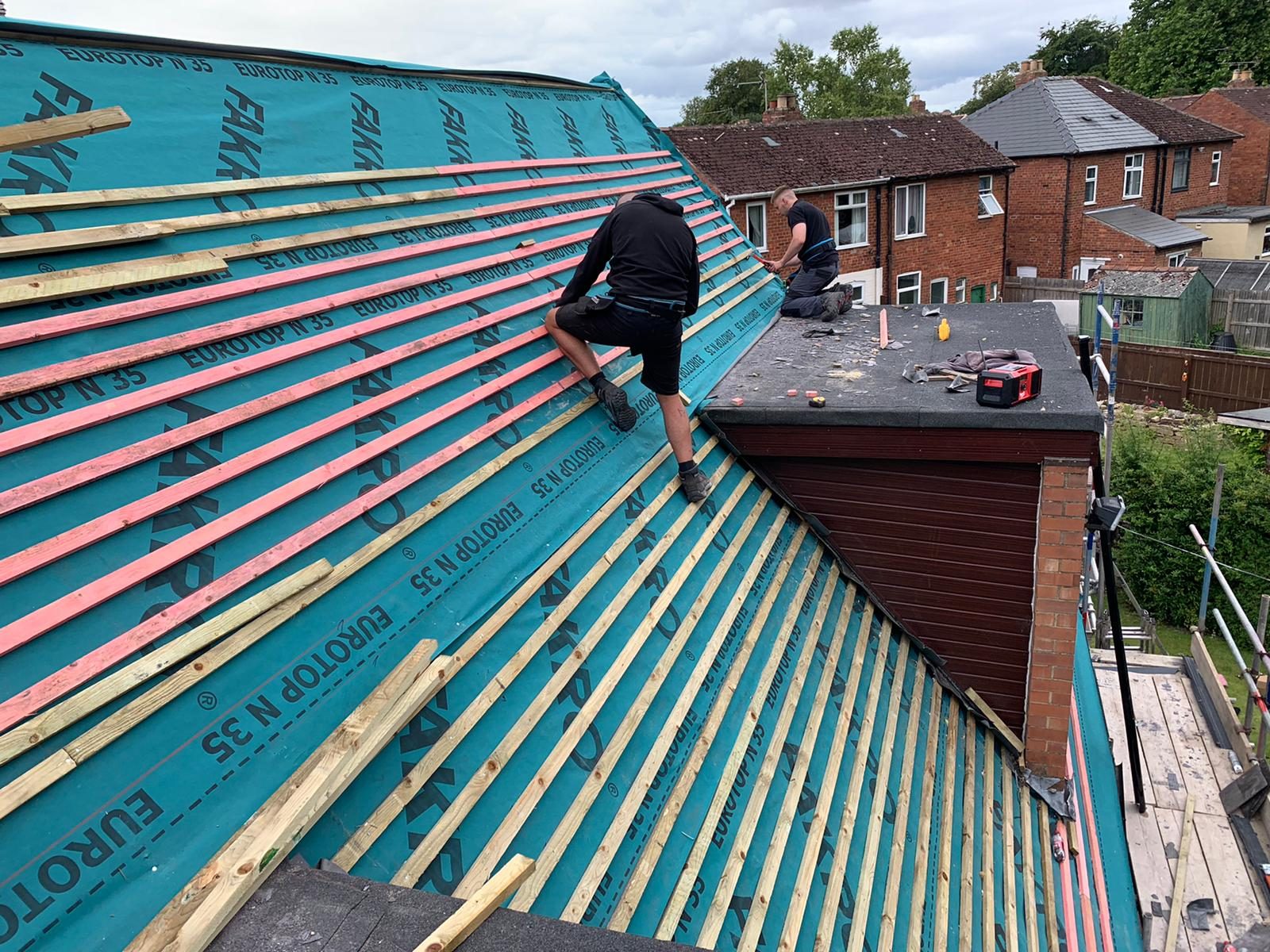 Re roof in progress