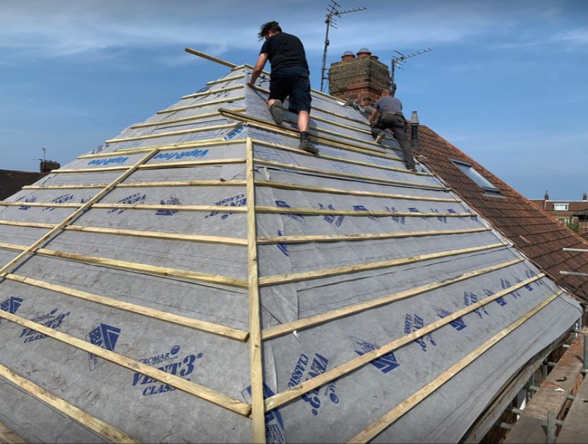 Completed roof