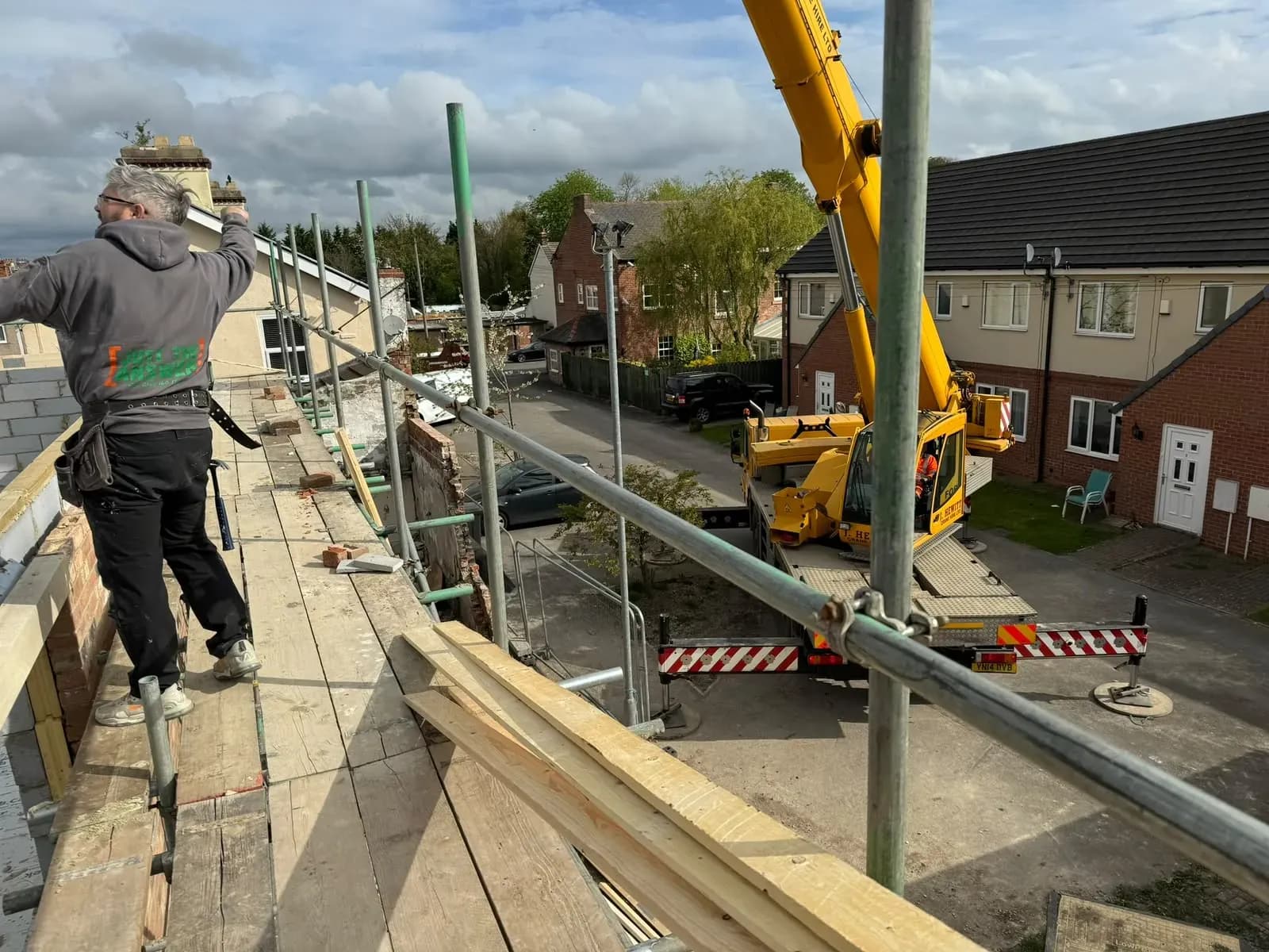 Roofing North East roofers at work in Middlesbrough