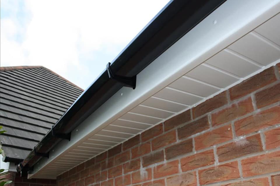 White UPVC fascias and soffits at the roof eaves
