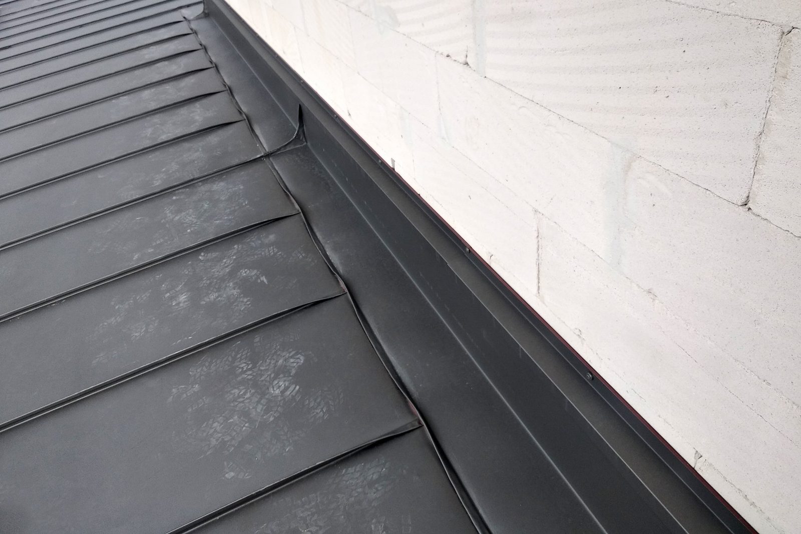 A profiled metal industrial roof